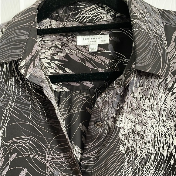 New with tags Equipment Black and Gray Button Down Shirt - Picture 5 of 5